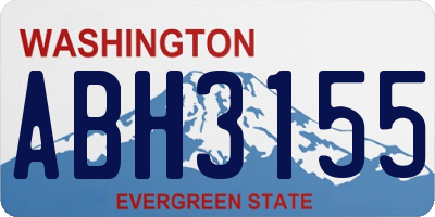 WA license plate ABH3155