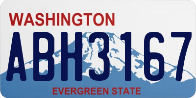 WA license plate ABH3167