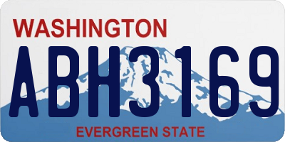 WA license plate ABH3169