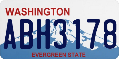 WA license plate ABH3178