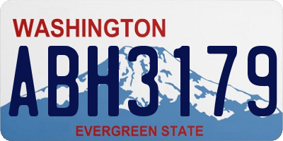 WA license plate ABH3179