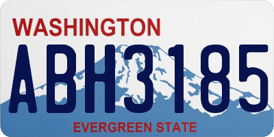 WA license plate ABH3185