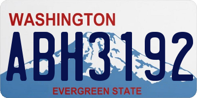 WA license plate ABH3192