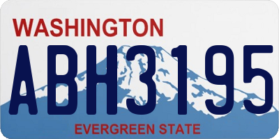 WA license plate ABH3195