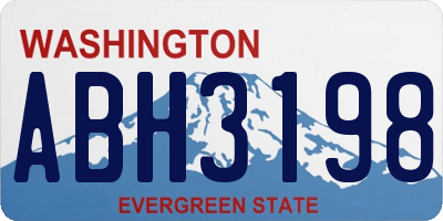 WA license plate ABH3198