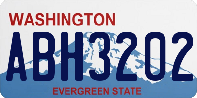 WA license plate ABH3202