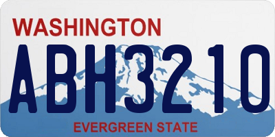 WA license plate ABH3210