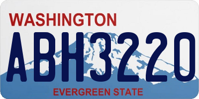 WA license plate ABH3220