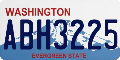 WA license plate ABH3225
