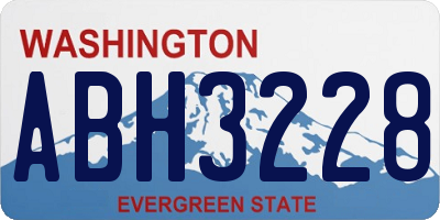 WA license plate ABH3228