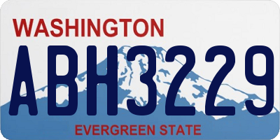 WA license plate ABH3229
