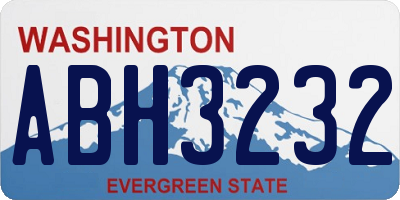 WA license plate ABH3232