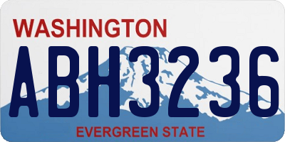 WA license plate ABH3236