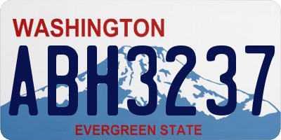 WA license plate ABH3237
