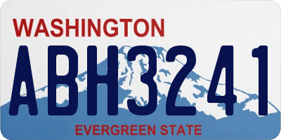 WA license plate ABH3241