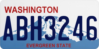 WA license plate ABH3246