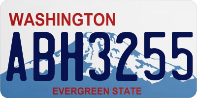 WA license plate ABH3255
