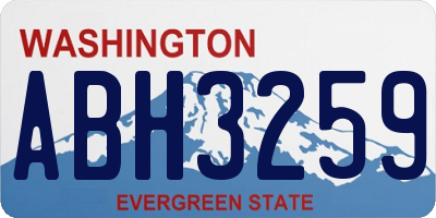 WA license plate ABH3259