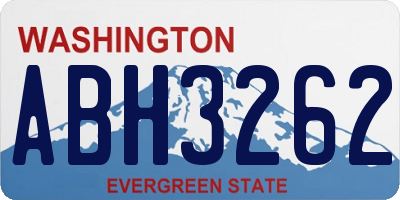 WA license plate ABH3262