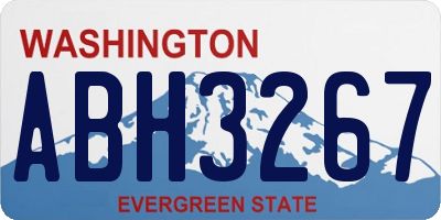 WA license plate ABH3267