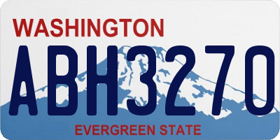 WA license plate ABH3270