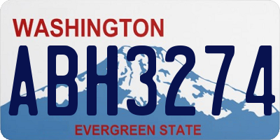 WA license plate ABH3274