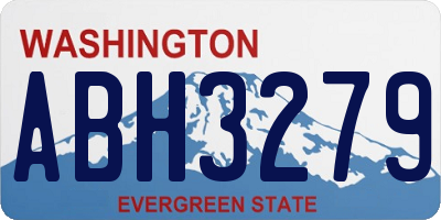 WA license plate ABH3279