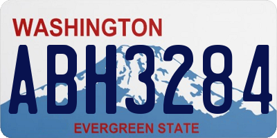 WA license plate ABH3284