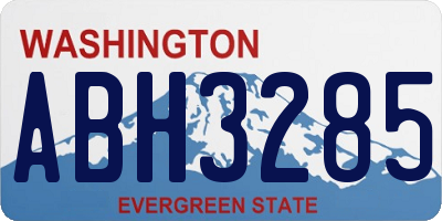 WA license plate ABH3285