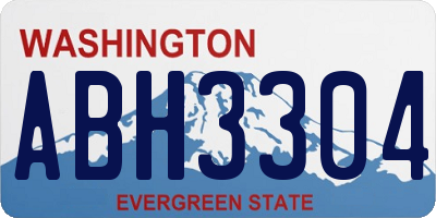 WA license plate ABH3304
