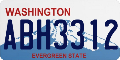 WA license plate ABH3312