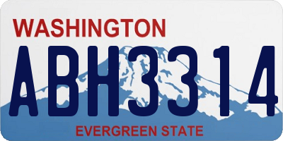 WA license plate ABH3314
