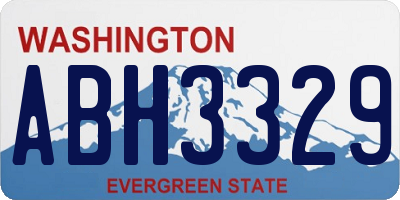 WA license plate ABH3329