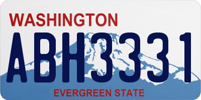 WA license plate ABH3331