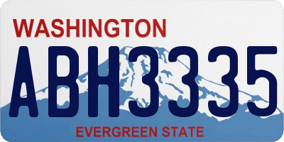 WA license plate ABH3335