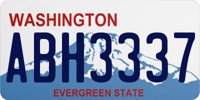 WA license plate ABH3337