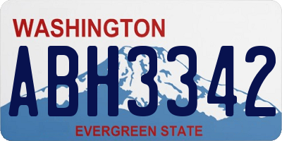 WA license plate ABH3342