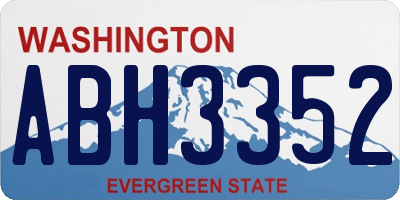 WA license plate ABH3352