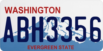 WA license plate ABH3356
