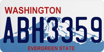 WA license plate ABH3359