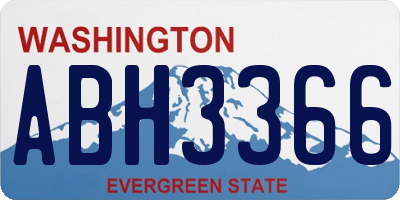 WA license plate ABH3366