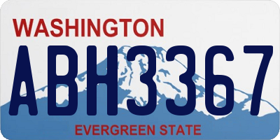 WA license plate ABH3367