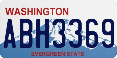 WA license plate ABH3369