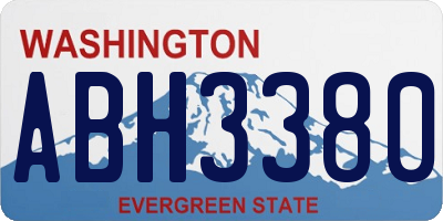 WA license plate ABH3380