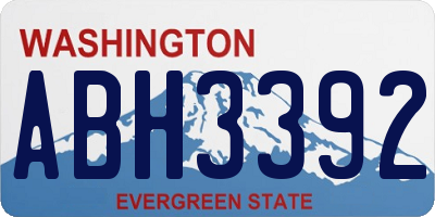 WA license plate ABH3392