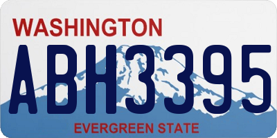 WA license plate ABH3395