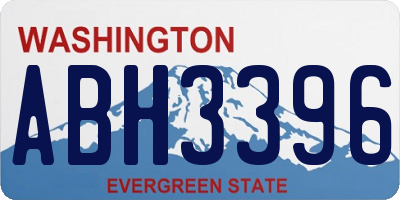 WA license plate ABH3396