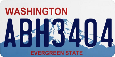 WA license plate ABH3404