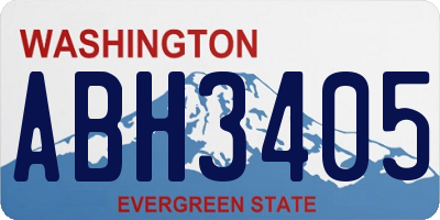 WA license plate ABH3405