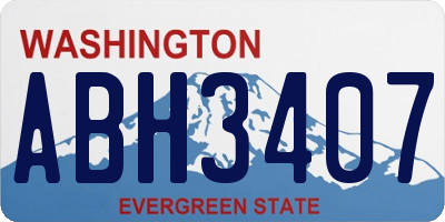 WA license plate ABH3407